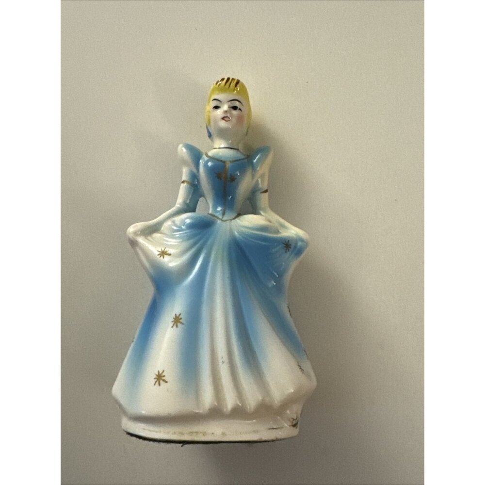 Vintage Walt Disney Blue Cinderella Porcelain Figure D41